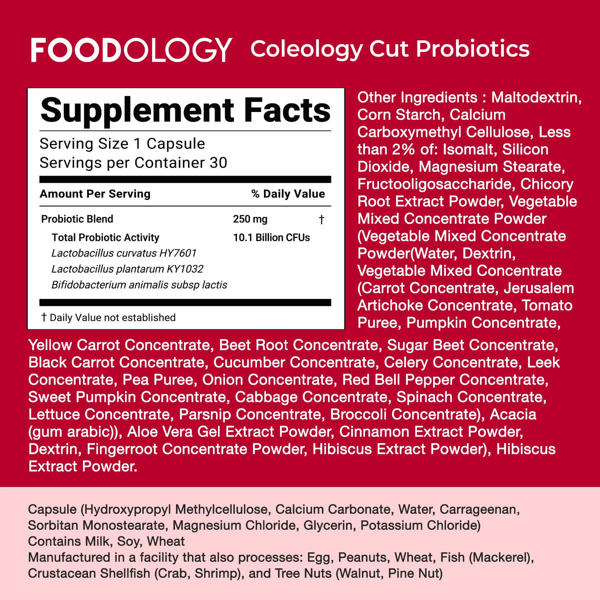 Probiotics for Bloating Relief 30 Capsules Z508