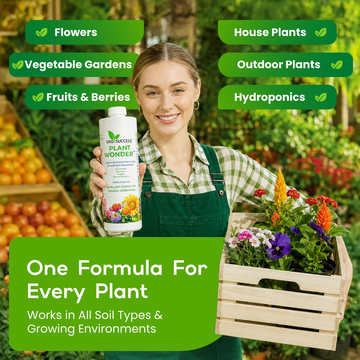 Organic Liquid Fertilizer Concentrate with Humic & Fulvic Acid 16 oz D657