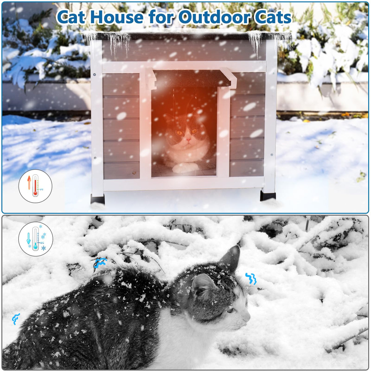 Insulated Weatherproof Outdoor Cat House Q26489