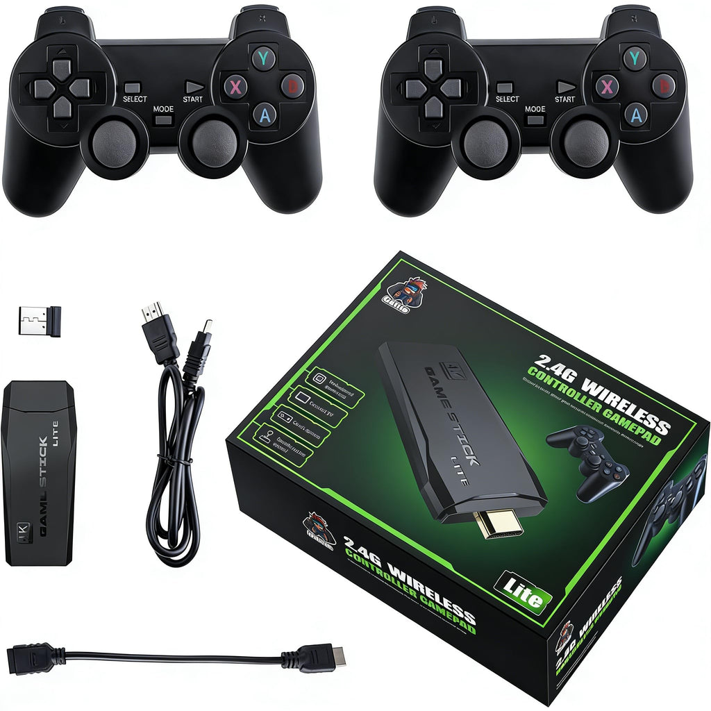 Wireless Retro Game Console 128G Plug & Play Video Game Stick with 2.4G Wireless Controller W337