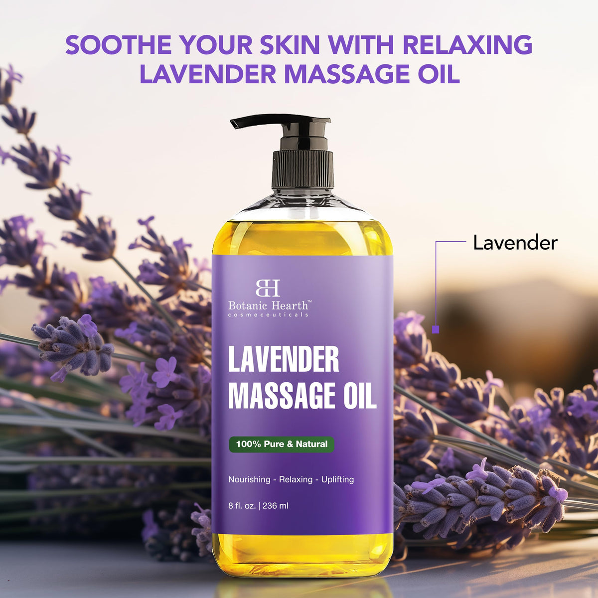 Lavender Massage Oil 8 Fl Oz M80540