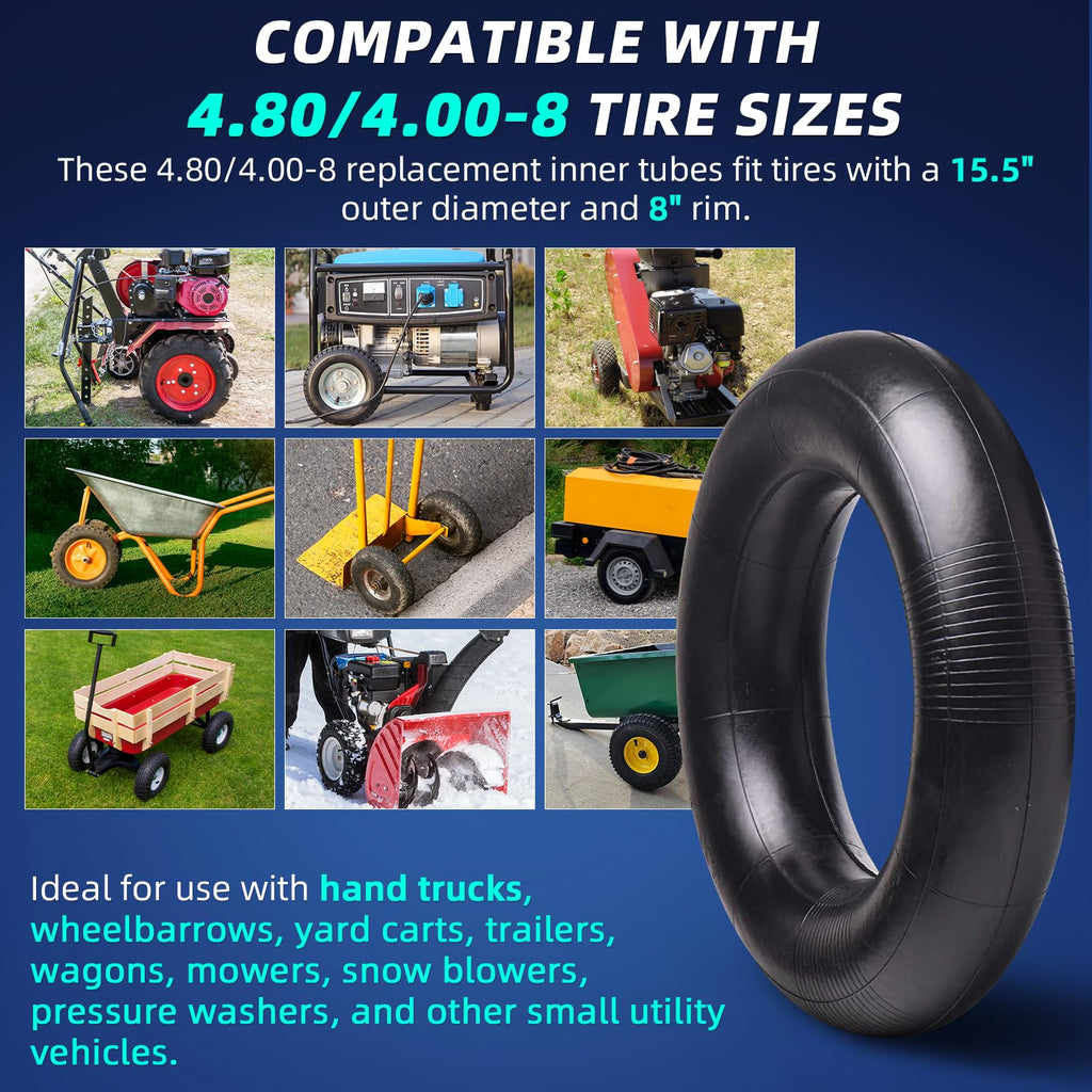 4.80/4.00-8" Heavy Duty Inner Tube with TR-13 Straight Valve Stem (1-Pack) H6530