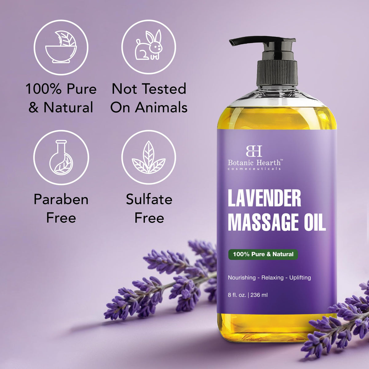 Lavender Massage Oil 8 Fl Oz M80540
