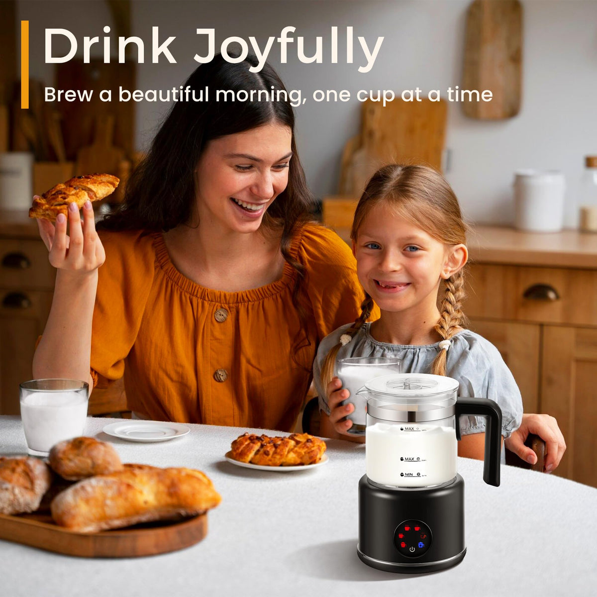 6 in 1 Electric Milk Frother and Steamer O96457