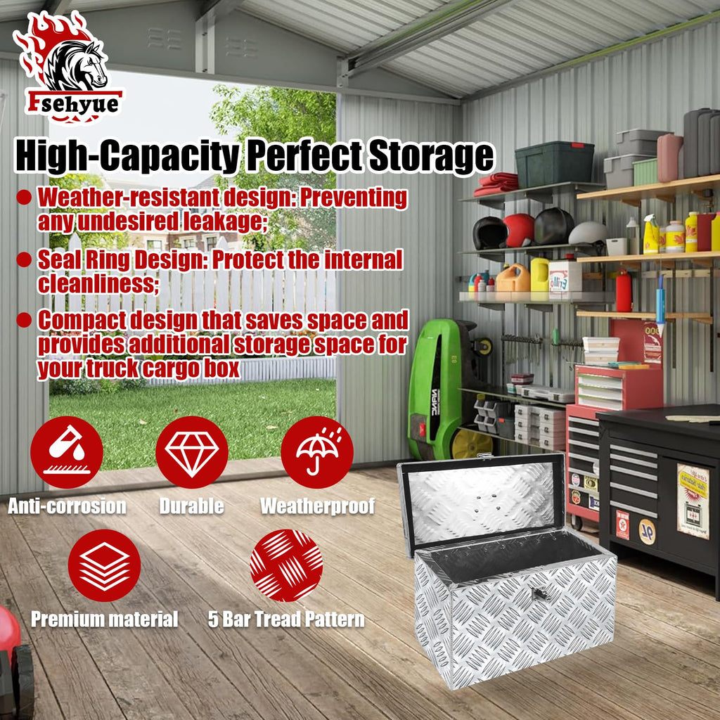 16 Inch Aluminum Waterproof Truck Tool Box with Lock and Keys R230