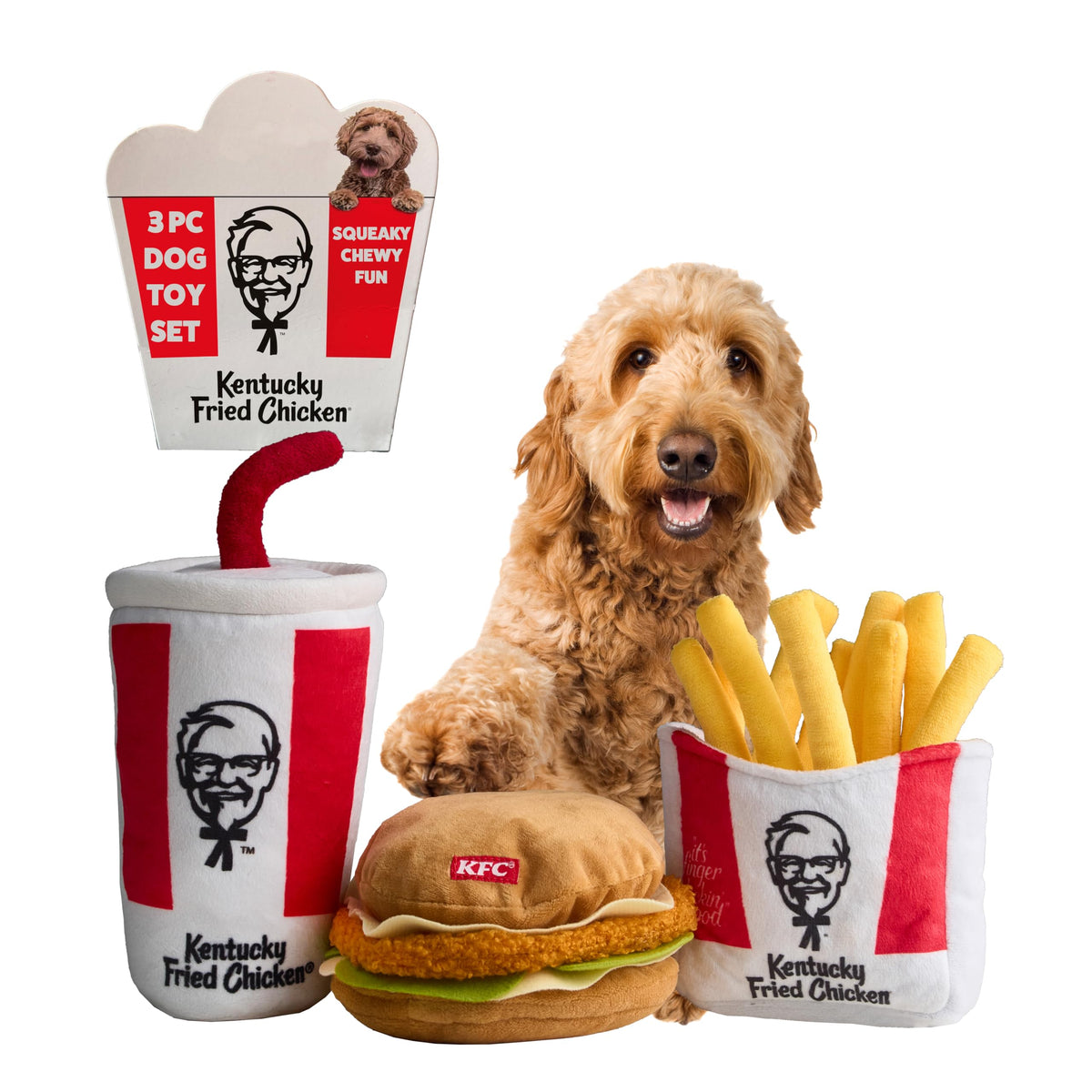 3-Piece Plush Dog Toy Set V9603