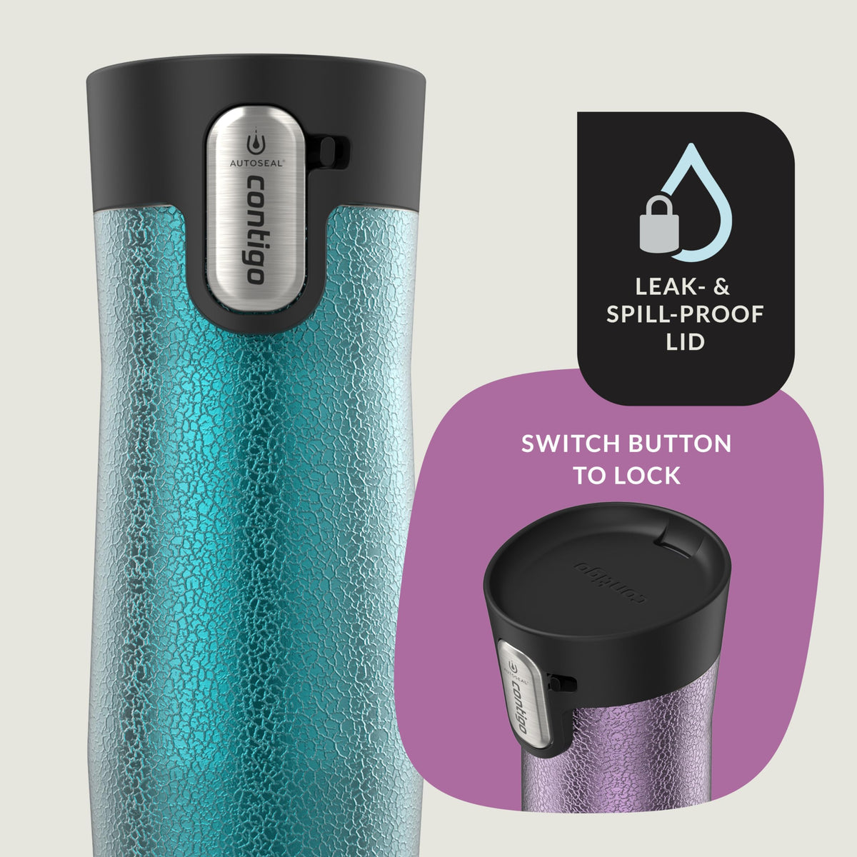 Vacuum-Insulated Stainless Steel Travel Mug 16 oz 2-Pack U375