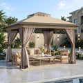 11'x11' Waterproof UV Protection Pop Up Gazebo with Mosquito Netting W738