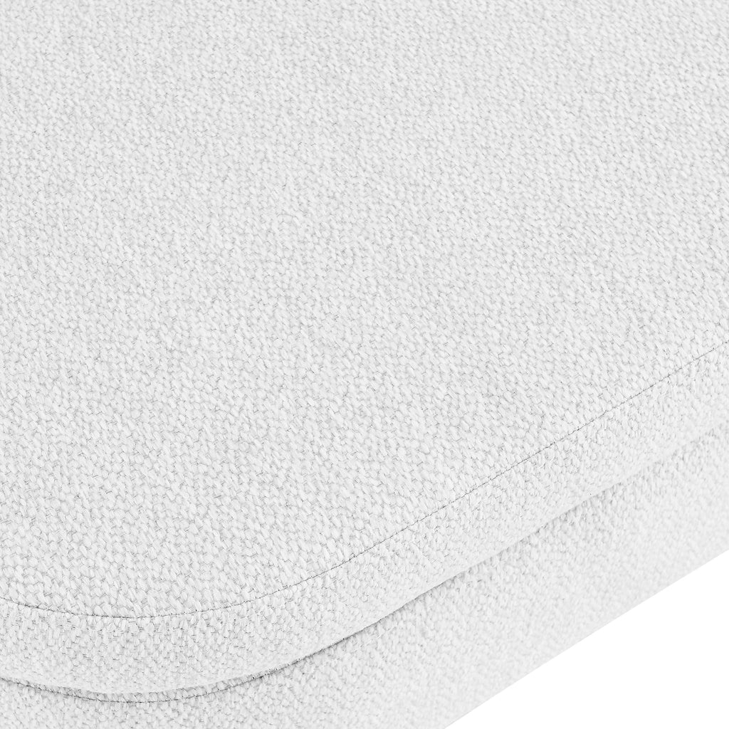 Oval Storage Bench with Rubber Wood Legs, White T35820