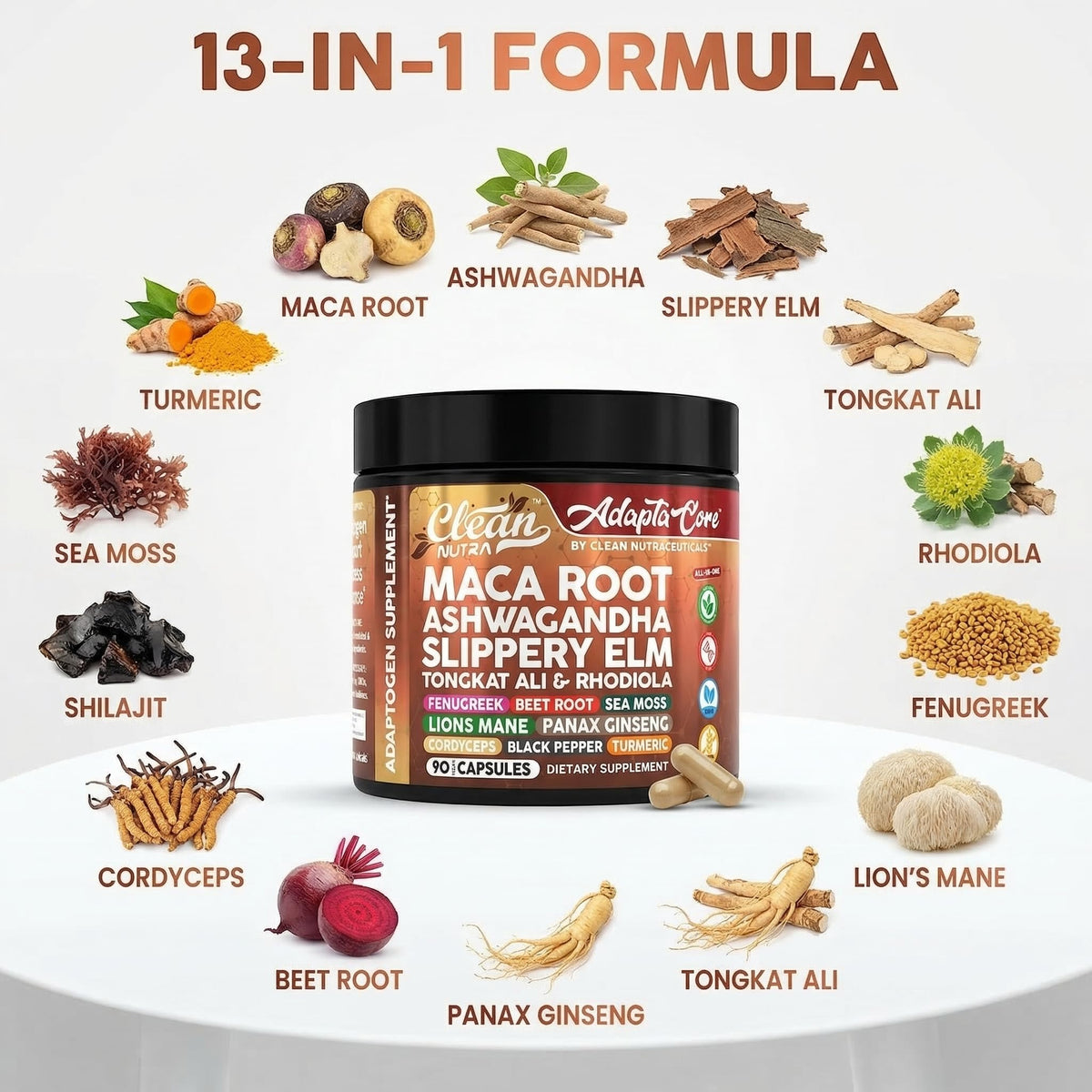 Organic Maca Root Capsules 90 Pills D4554