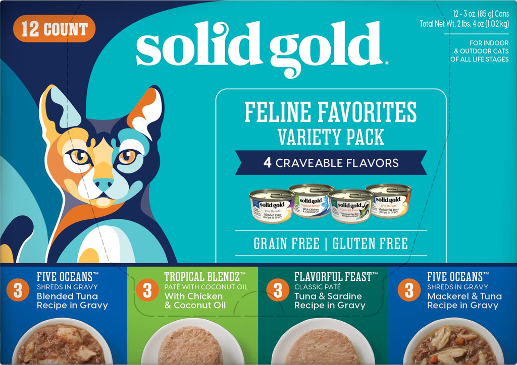 Salmon Dry Cat Food and Wet Cat Food Variety Pack T140307