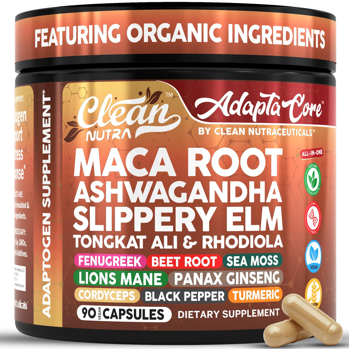 Organic Maca Root Capsules 90 Pills D4554