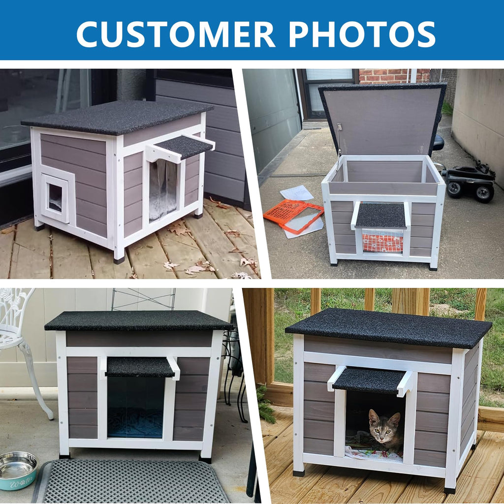 Insulated Weatherproof Outdoor Cat House Q26489