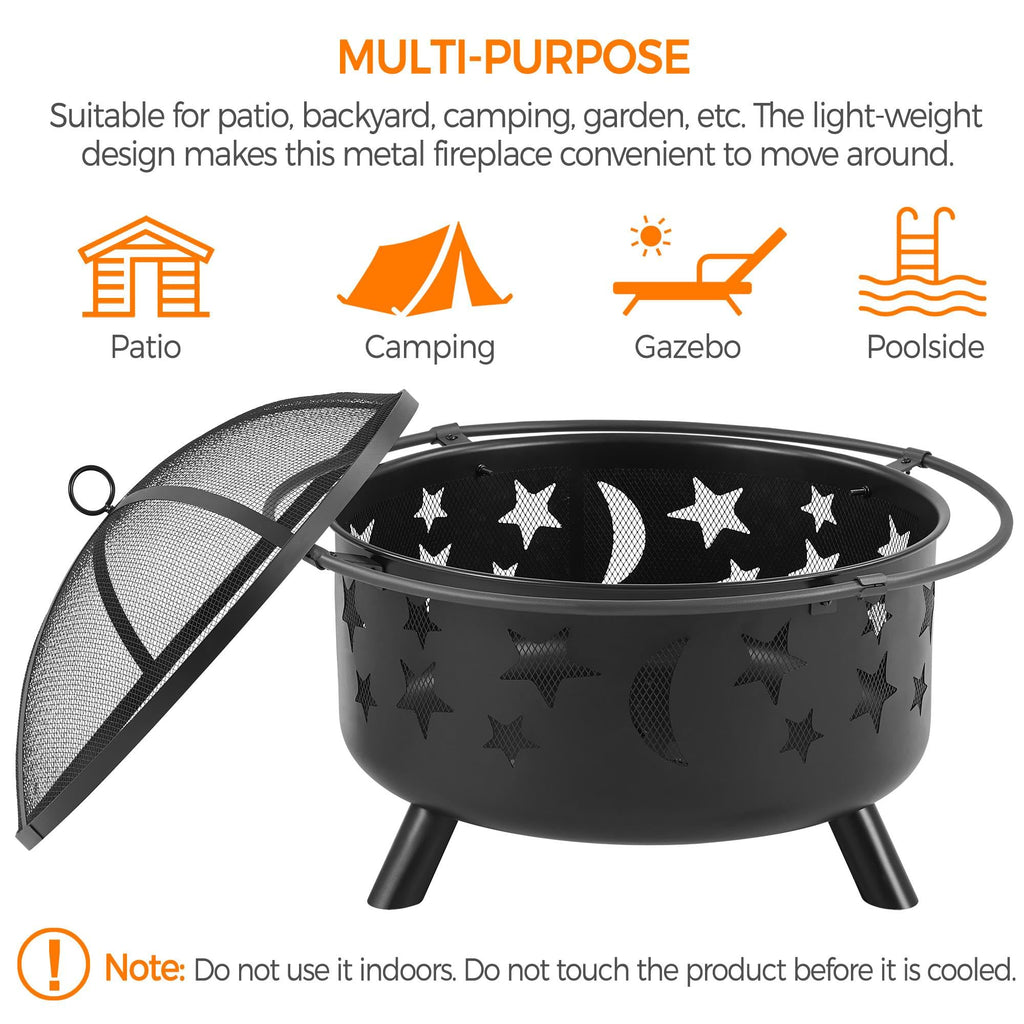 30in Wood Burning Fire Pit K907