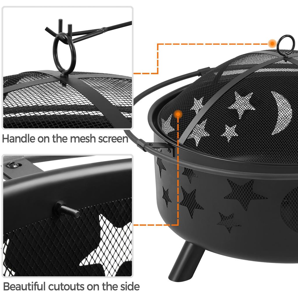 30in Wood Burning Fire Pit K907