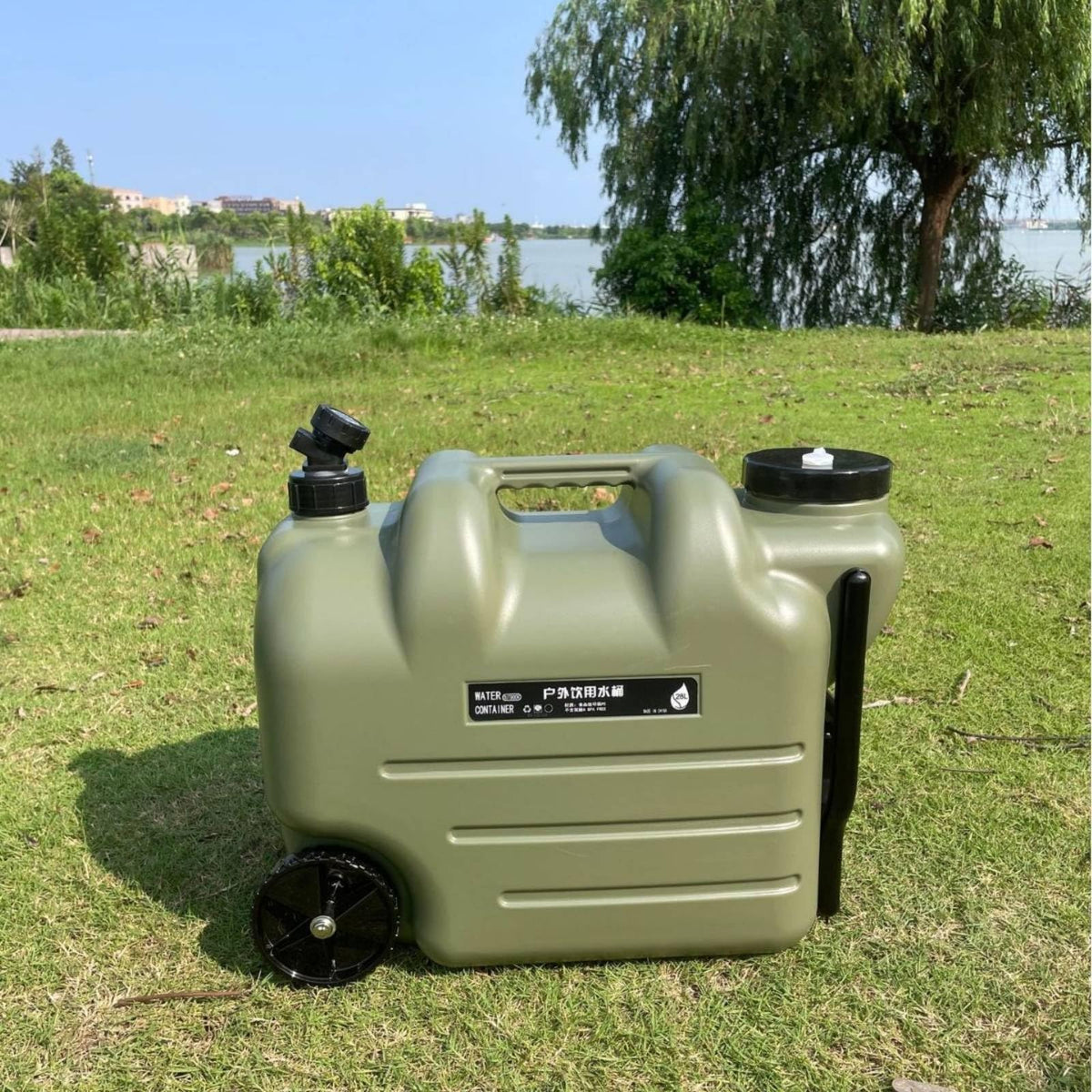 Portable Water Dispenser with Faucet Wheels Large Capacity N31788