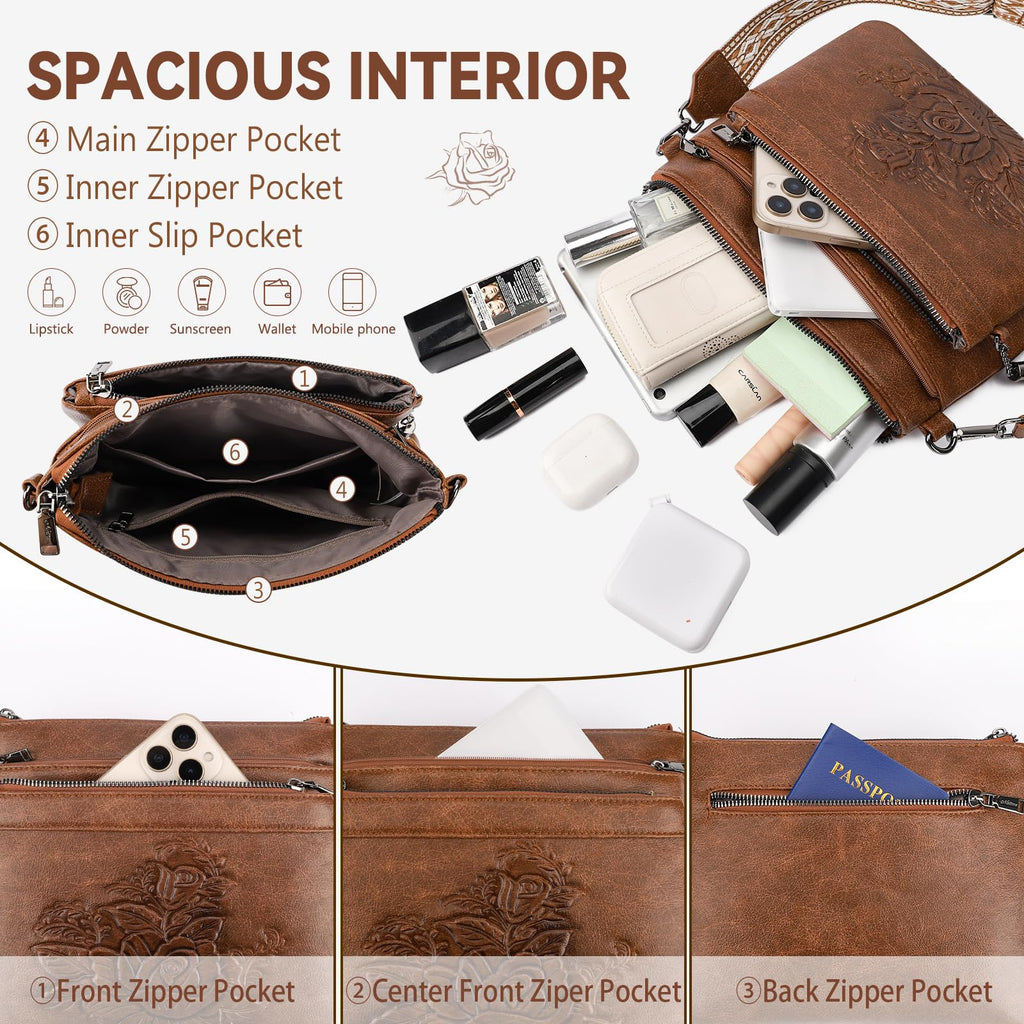 Vegan Leather Crossbody Bag Y46043