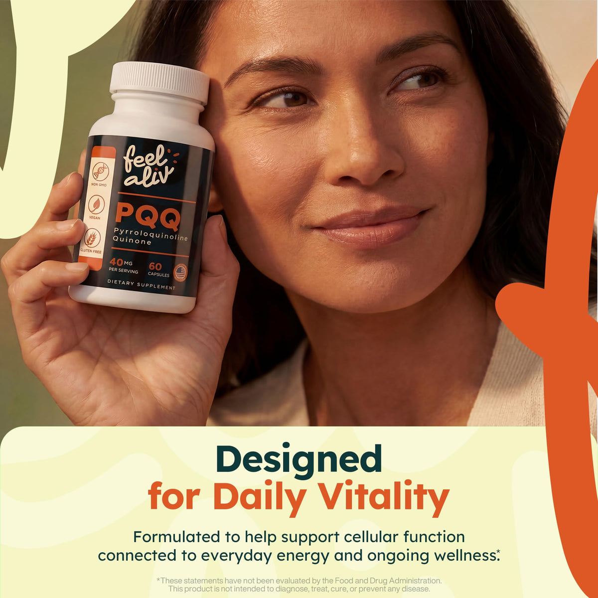 PQQ Supplement 40mg Vegan 60 Capsules U9992