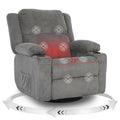 Grey Swivel Rocker Recliner Y3984