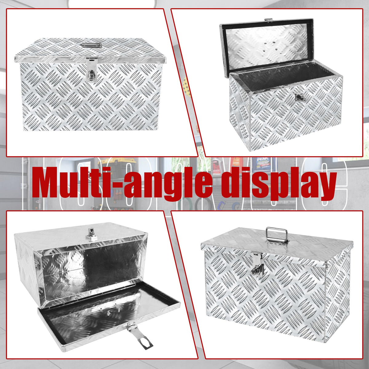 16 Inch Aluminum Waterproof Truck Tool Box with Lock and Keys R230