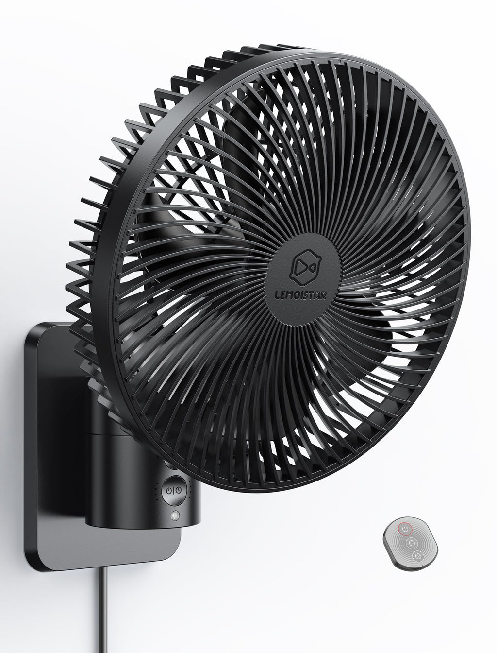8.5-Inch Quiet Wall-Mounted Oscillation Fan with Remote & Timer P426
