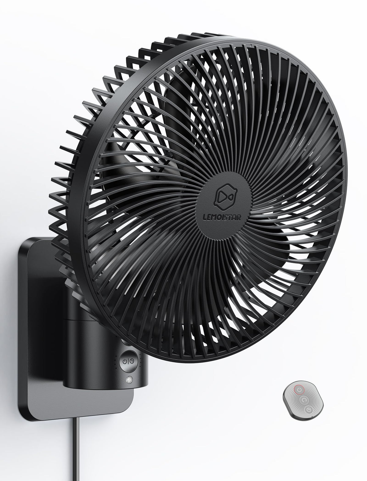 8.5-Inch Quiet Wall-Mounted Oscillation Fan with Remote & Timer P426