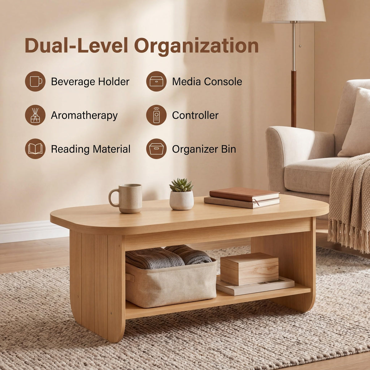 47” Oval Coffee Table O66634