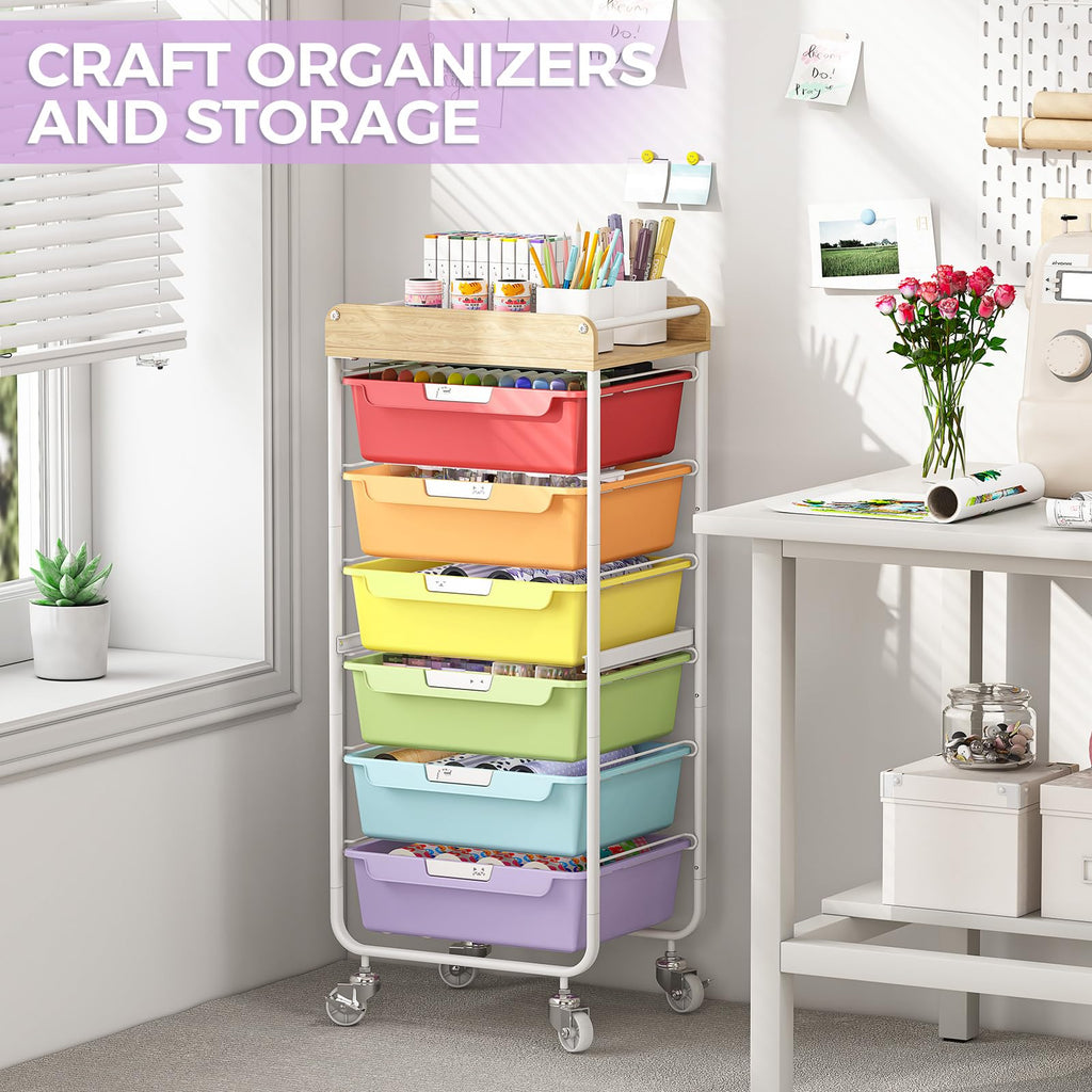 Utility Storage Cart with Drawer E9644