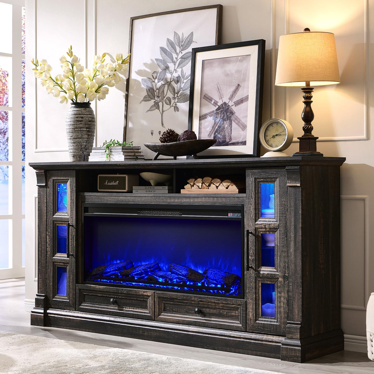 70" Fireplace TV Stand C6284