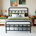 Black Twin Size Metal Bed Frame with Storage Space D219391