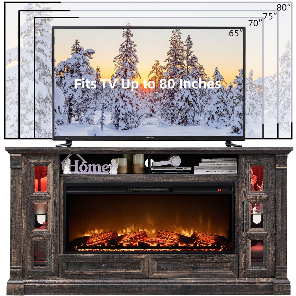 70" Fireplace TV Stand C6284