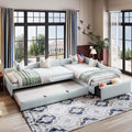 L Shaped Twin Corner Bed with Trundle and Storage Drawer Q690