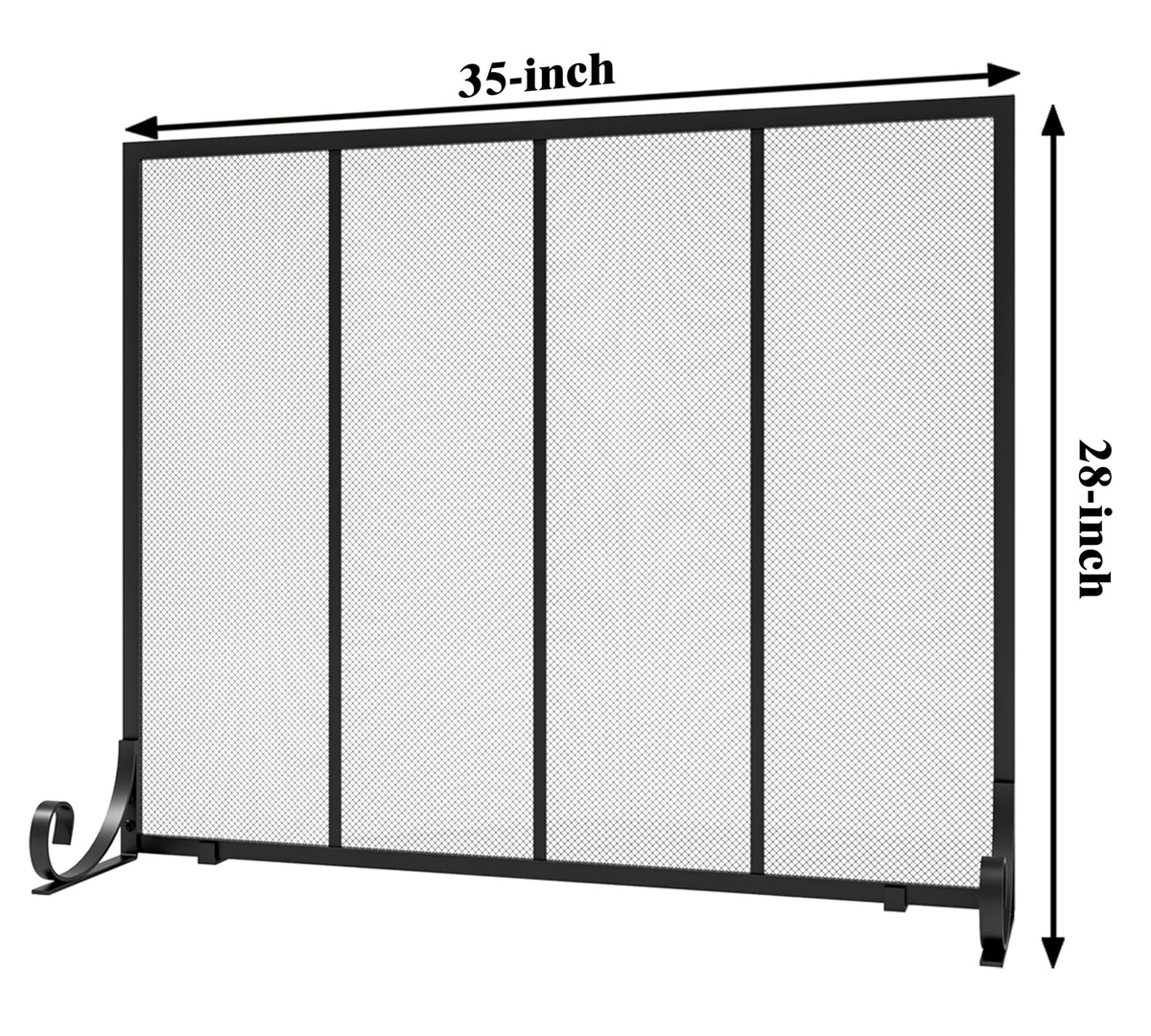 Wrought Iron Fireplace Screen T7057